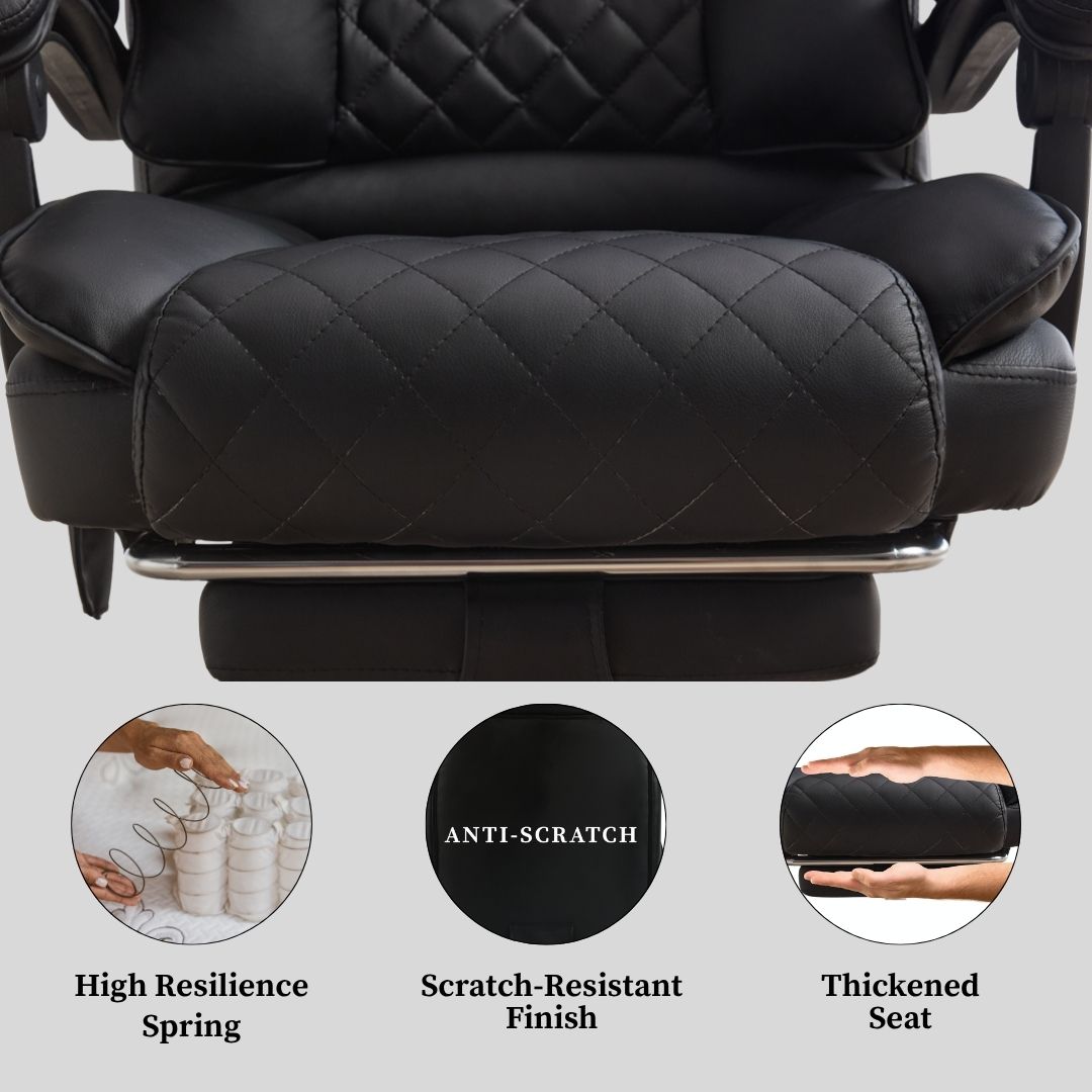 Ergonix Heated & 2-Point Kneading Massage Reclining Office Chair