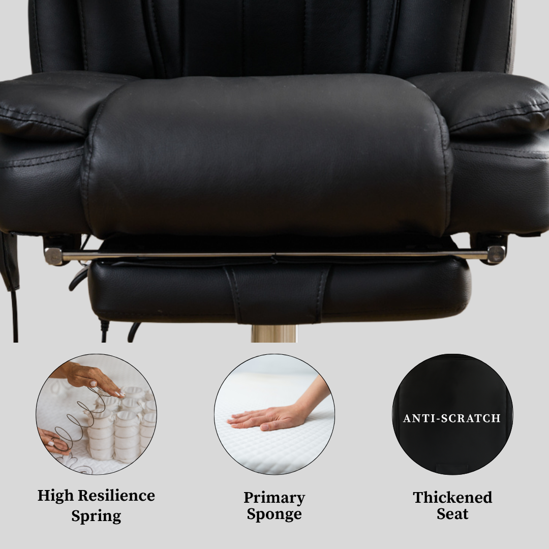 Orbis Heated & 4-Point Kneading Massage Reclining Office Chair