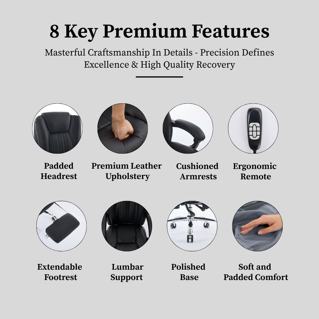 Orbis Heated & 4-Point Kneading Massage Reclining Office Chair