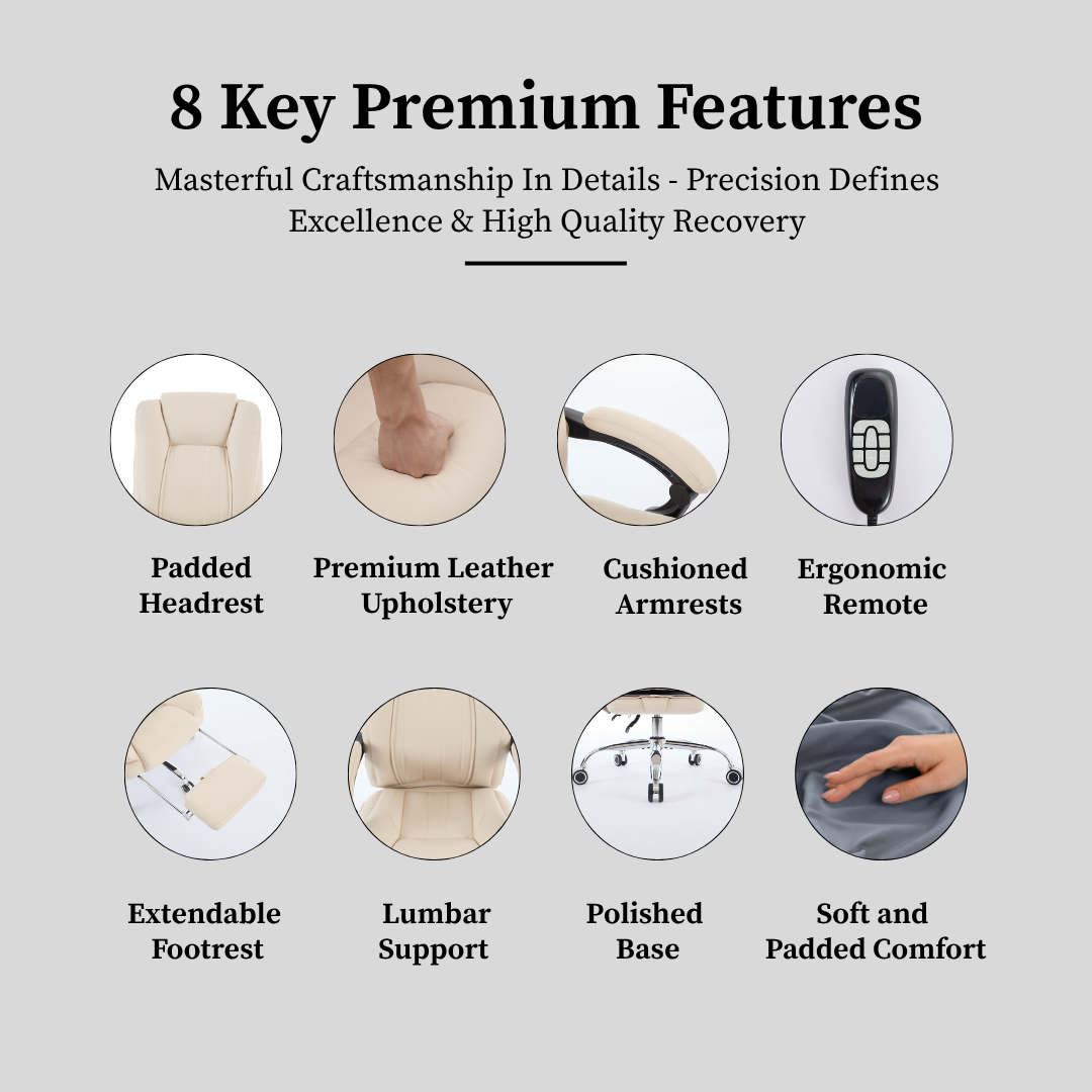 Orbis Heated & 4-Point Kneading Massage Reclining Office Chair