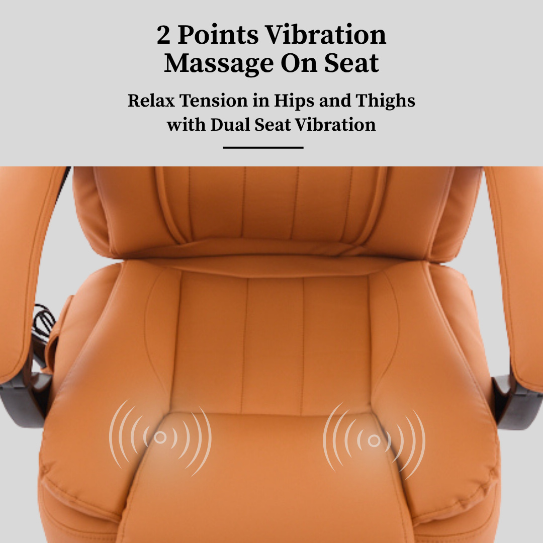 Orbis Heated & 4-Point Kneading Massage Reclining Office Chair