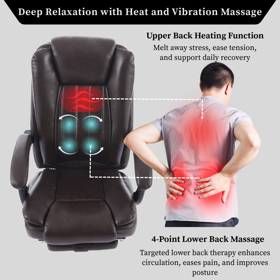 Universal Office Chair with Heat and Massage Functions (No Kneading)