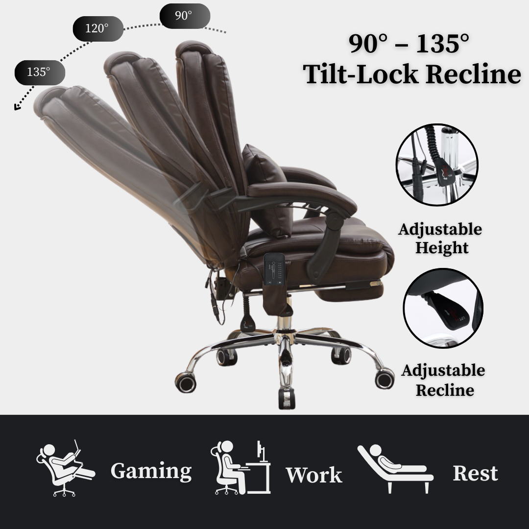 Universal Office Chair with Heat and Massage Functions (No Kneading)