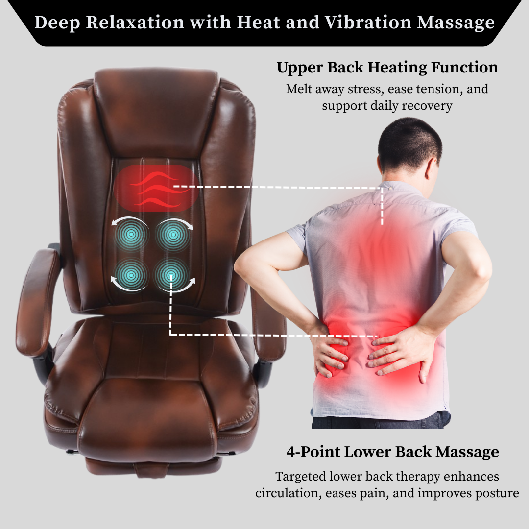 Universal Office Chair with Heat and Massage Functions (No Kneading)
