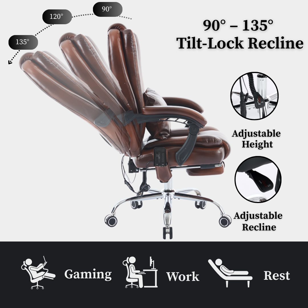 Universal Office Chair with Heat and Massage Functions (No Kneading)