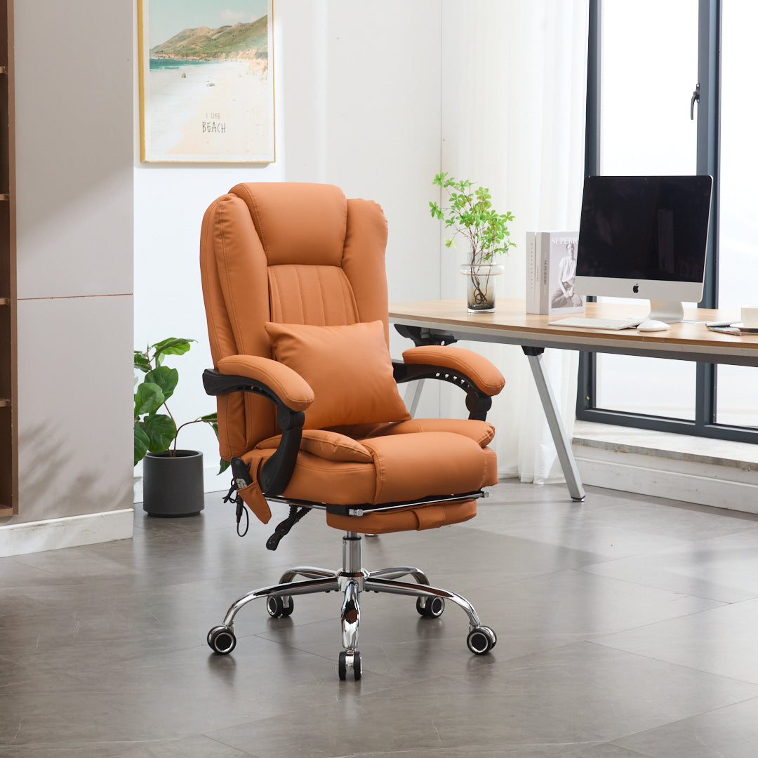 Orbis Heated & 4-Point Kneading Massage Reclining Office Chair
