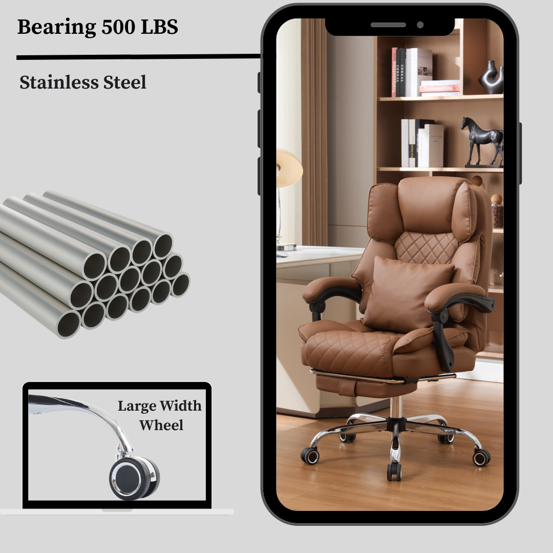 Ergonix Heated & 2-Point Kneading Massage Reclining Office Chair