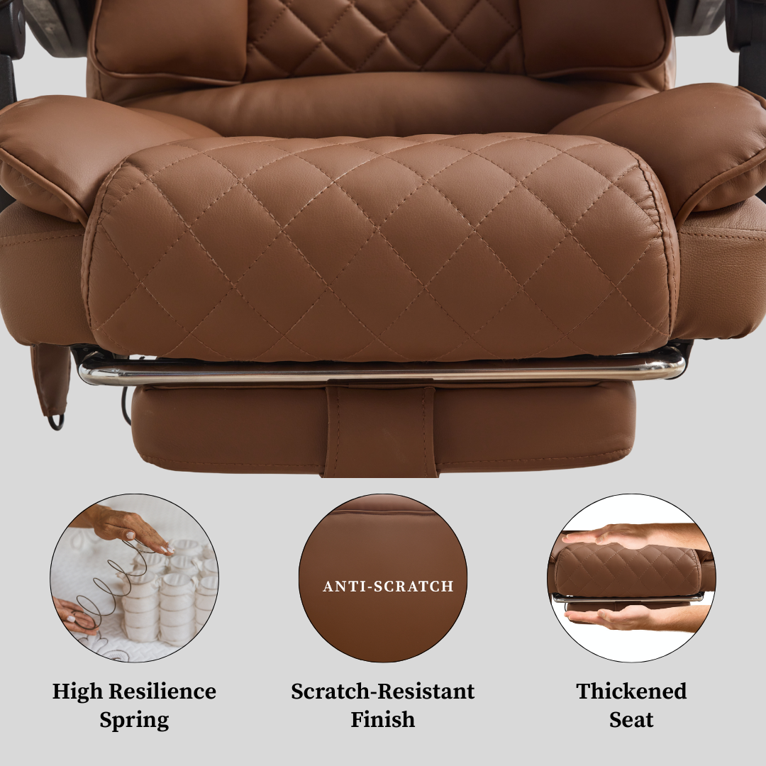 Ergonix Heated & 2-Point Kneading Massage Reclining Office Chair