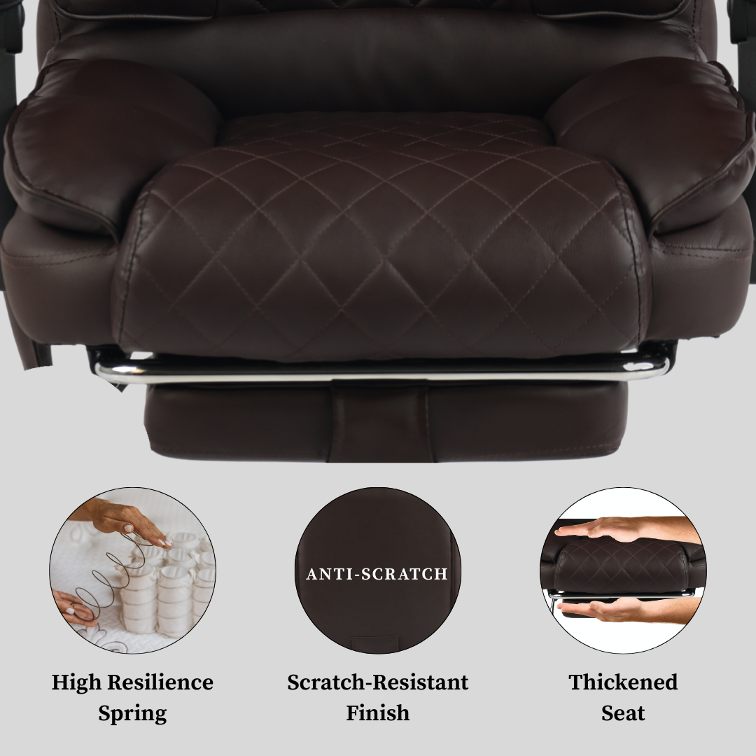 Ergonix Heated & 2-Point Kneading Massage Reclining Office Chair