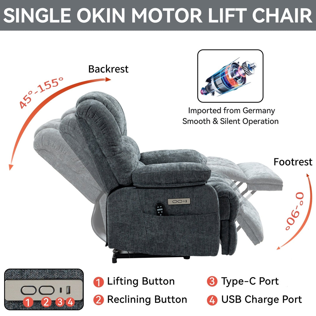 Power Lift Recliner with 8-Points Heat & Massage Function