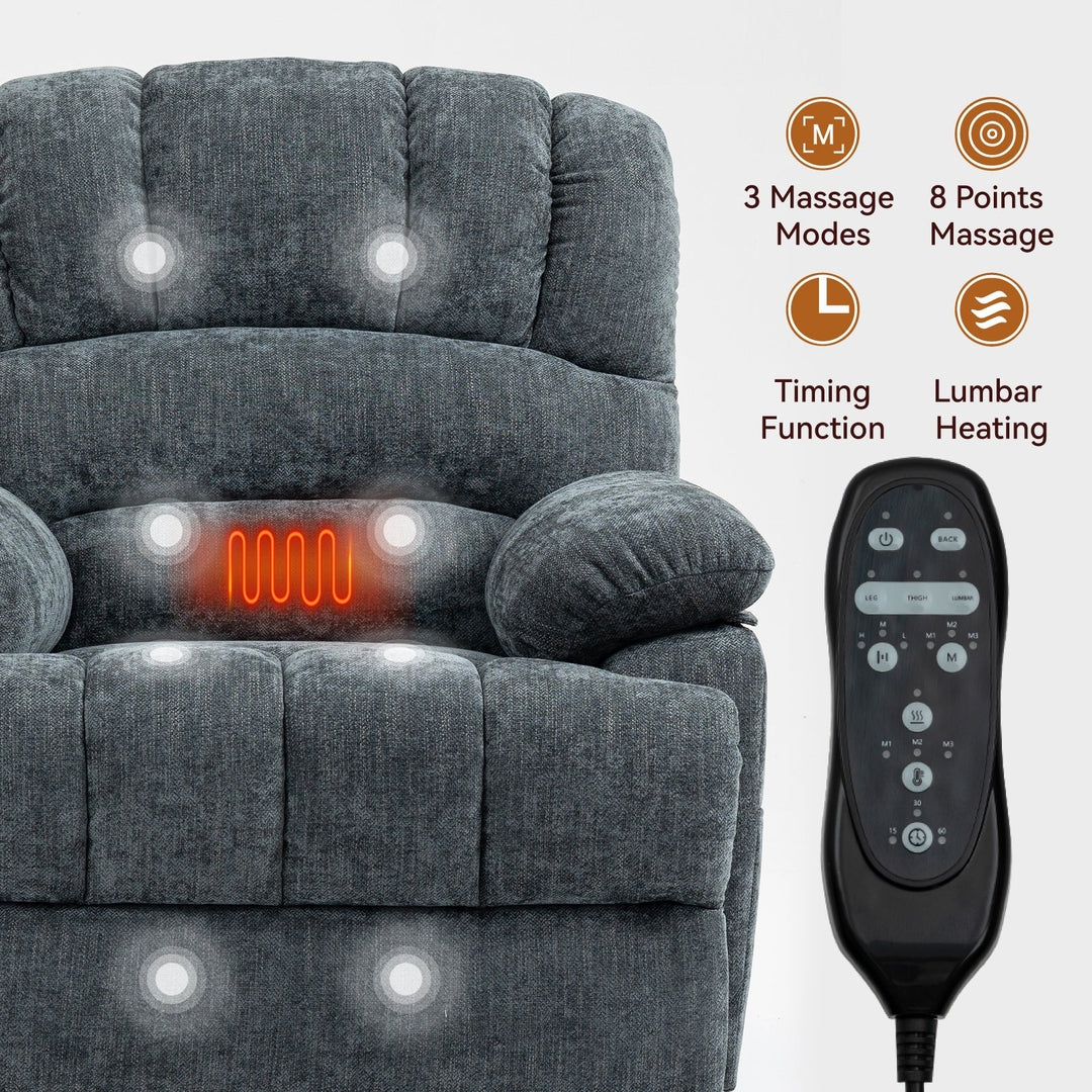 Power Lift Recliner with 8-Points Heat & Massage Function