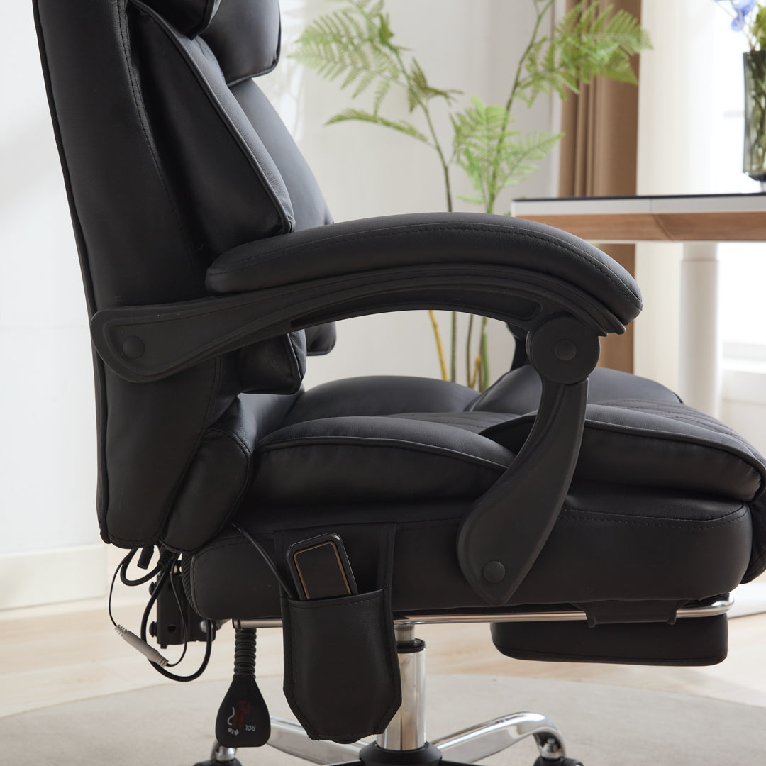 Ergonix Heated & 2-Point Kneading Massage Reclining Office Chair