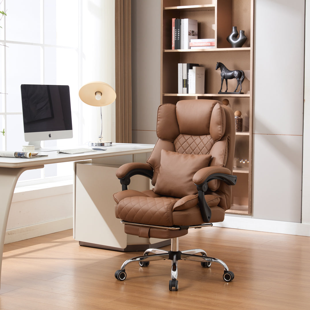 Ergonix Heated & 2-Point Kneading Massage Reclining Office Chair