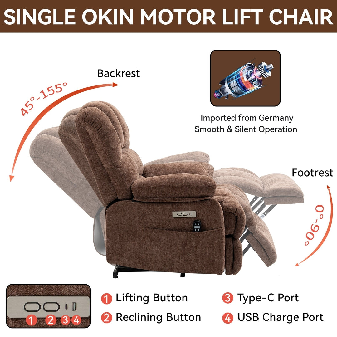 Power Lift Recliner with 8-Points Heat & Massage Function