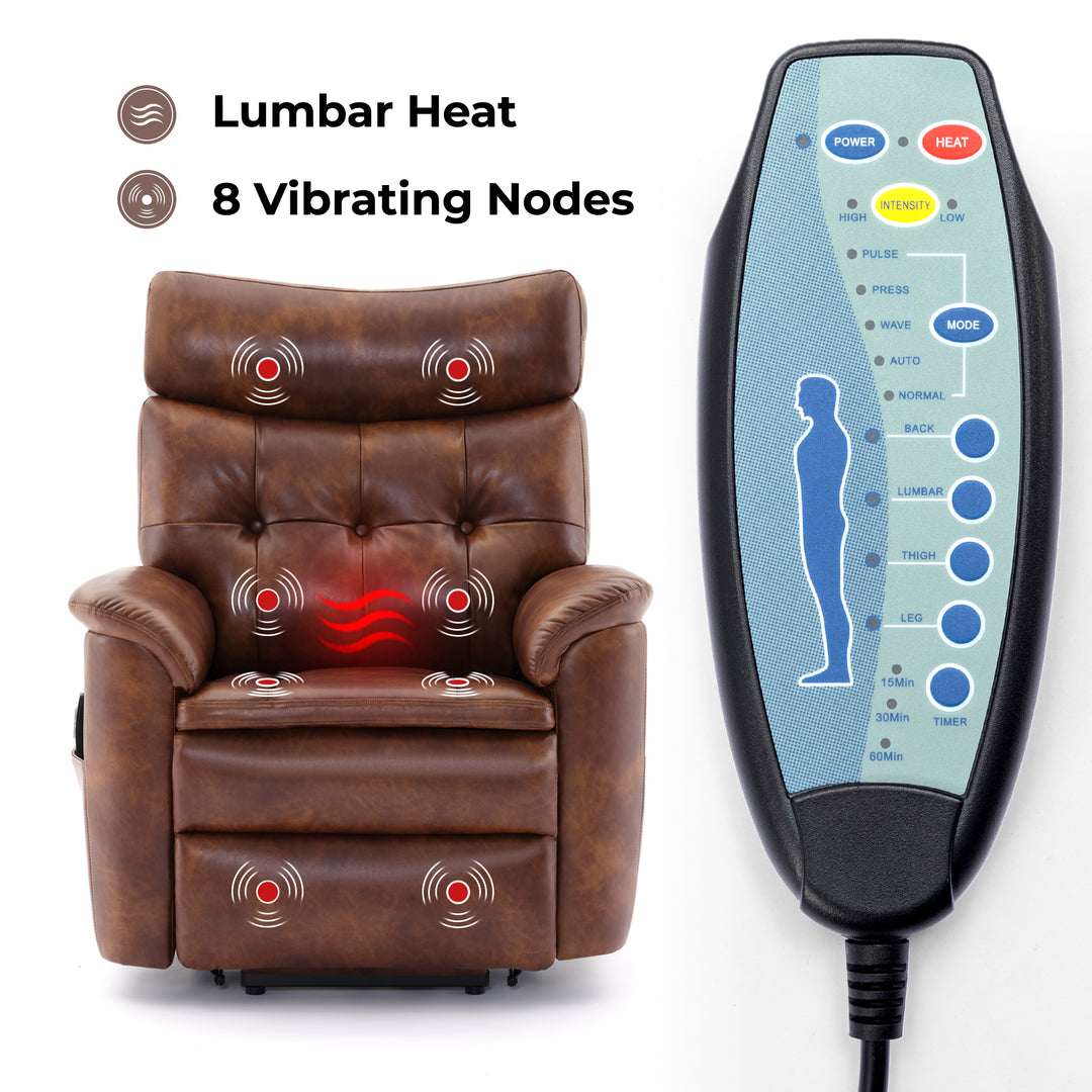 Dual Motor Power Lift Recliner Chair for Elderly