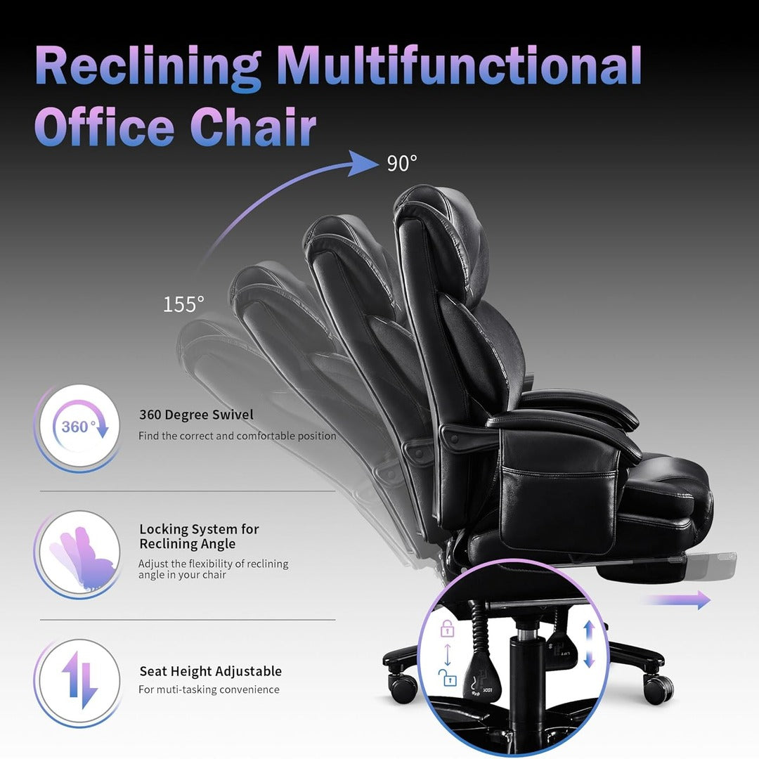Cello Office Chair with 3D Kneading Rolling Massage with Lumbar Cushion