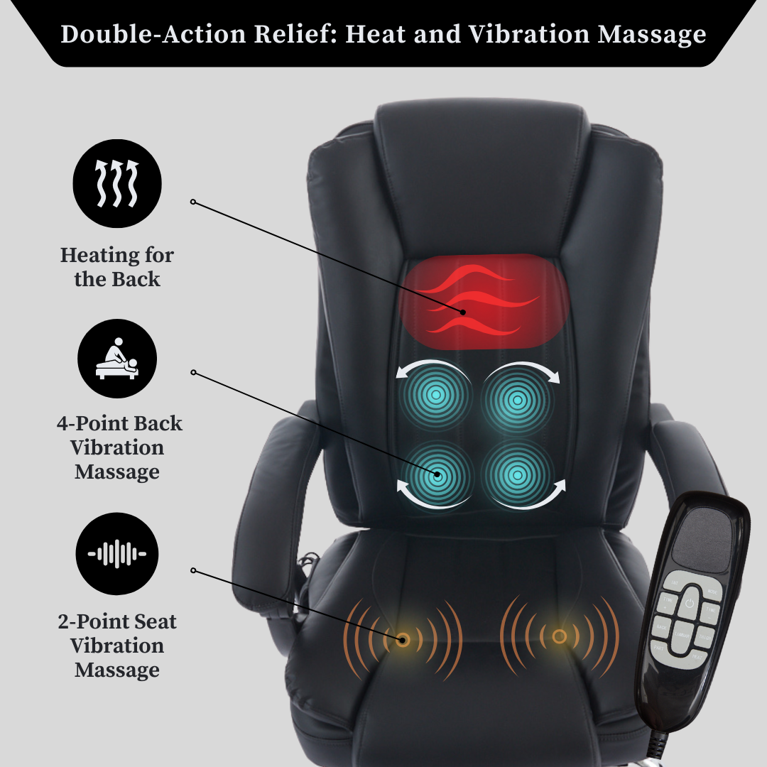 Universal Office Chair with Heat and Massage Functions (No Kneading)